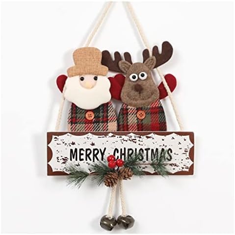Amaae božićna zvona za ukrase božićne stablo ukrase drvene jelene sa burlap visećim žicama zvona za kućne kućne kućne kuće 15,7x9,8