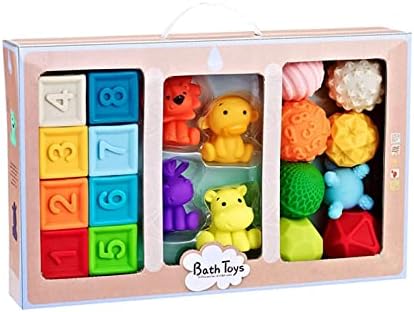 Igračke za bebe 0-6 do 12 mjeseci TODDLER kupatilo Stari 1-4 Senzorni igračke Slobodni blokovi Teksturirani višenalizacija Postavljanje