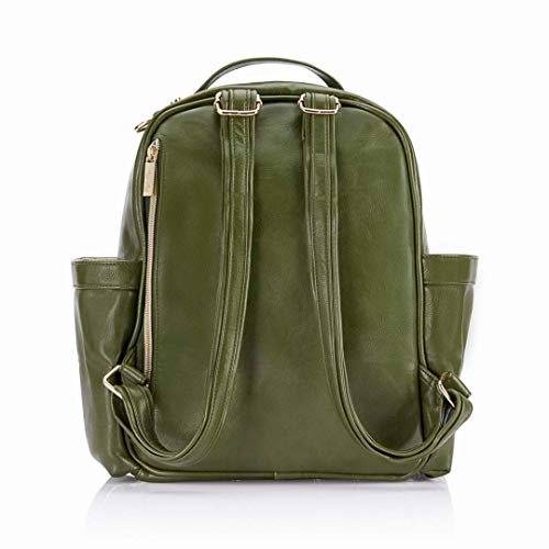 Itzy Ritzy Mini torba za pelene ruksak-šik Mini torba za pelene ruksak sa veganskom kožnom podlogom za presvlačenje, ukupno 8 džepova