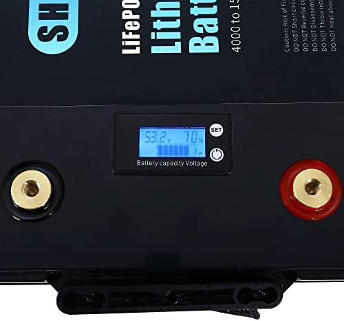 SHUNBIN LIFEPO4 baterija 100Ah 48V litijumska baterija sa BMS zaštitom 4000+ duboki ciklusi Baterija za RV / Camper solarni morski