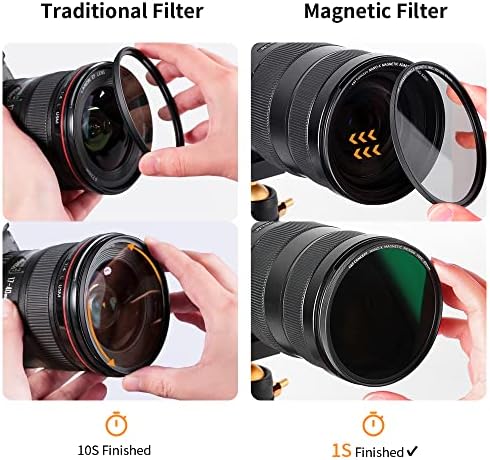 K & amp;F Concept 82mm Magnetic nd Lens Filters Kit GND8+ND8+ND64+ND1000+ Magnetic Basic Ring 28 višeslojni obloženi optički stakleni filteri Set za objektiv kamere