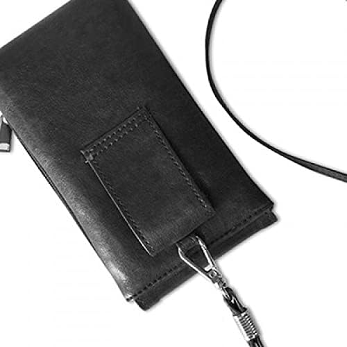 Monster Landmark Sketch Pejzažni telefon novčanik torbica Viseća mobilna torbica Crni džep