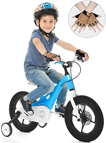 Satinior 4 parove Dječje biciklističke rukavice polupise s pola prstiju rukavice za bicikl Neklizajuce za dječake i djevojke