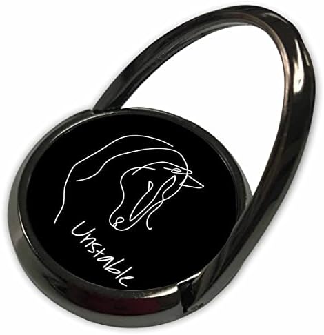 3drose nestabilno - konja glava na crno hladnom šarmantnom poklonu za bilo koga - telefonski prstenovi