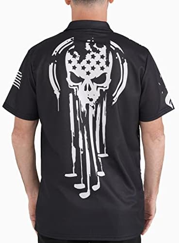 Hivichi golf majice za muškarce polo majice Muški smiješno ljuljačka patriotska američka košulja za zastavu Crazy Dry Fit Print Polos