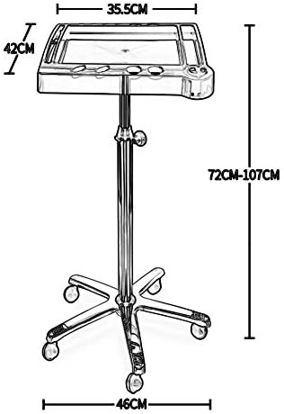 Omoons Kolica,Kolica za kretanje, kolica za posluživanje u domaćinstvu Podesiva visina kolica za kozmetički Salon kolica za alat na
