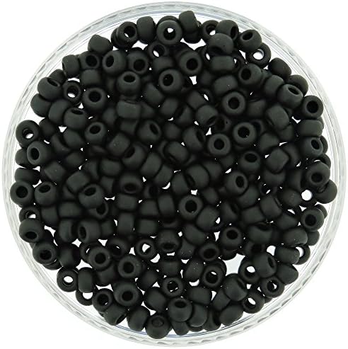 Miyuki okrugle Rocaille perle sjemena veličine 6/0 20g mat crna