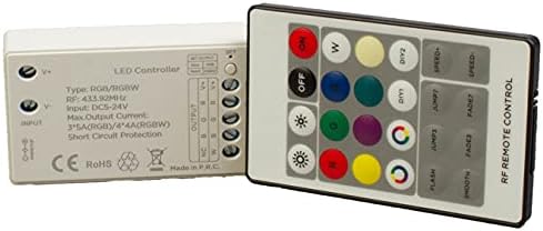 RGB LED svjetlosni kontroler, RGBW sa daljinskim upravljačem 4 kanala x 4a ukupno 16 ampera za RGB i RGBW LED svjetlosne trake i module