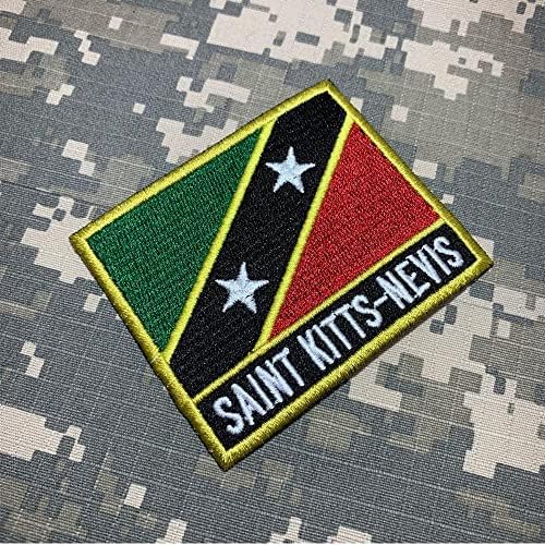 BP0220NT01 Saint Kitts-Nevis Flag zastepeni zakrpa za uniformu, Kimono, Vest bicikl, glačalo ili šivanje