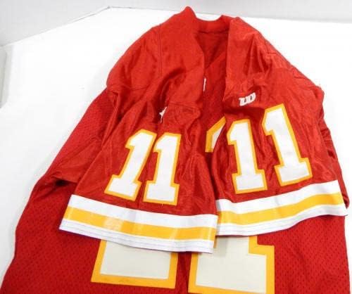 Kansas Chiefs Chris Hakel # 11 Igra Izdana crvena dres 75th zakrpa 40 DP32176 - Neintred NFL igra rabljeni dresovi