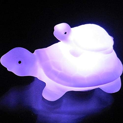 Shulemin mini led noćna kornjača mala noćna lampica za bebe za bebe Divno biranje LED 7 boja Promjena noćnog svjetlosne igračke za zabavu Poklon priključak u noćnoj svjetlo za djecu