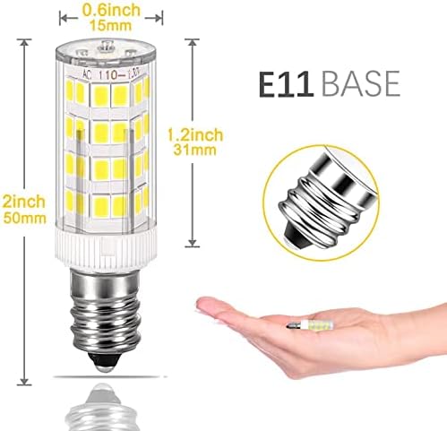 fuda lampa E11 Led sijalica zamjenjuje T4 / T3 JD tip bistre sijalice Daylight White 6000k 2 Pakovanje