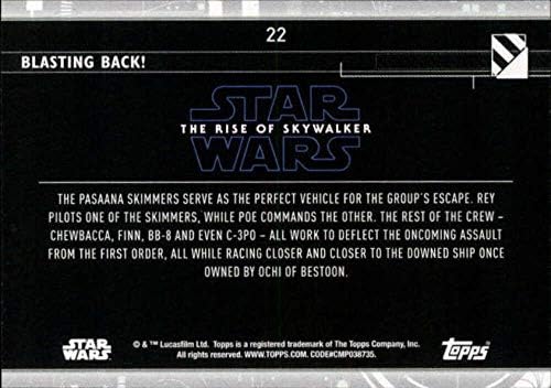 2020 TOPPS Star Wars Raspon Skywalker Series 2 Purple 22 Blasteng Back Rey, Chewbacca Trgovačka kartica