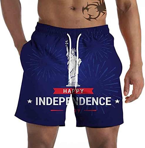 Plus šorc veličine za muškarce 3D zastava Ispiši lagani muški kupaći kostimi donji kružni suhi patriotski sportovi