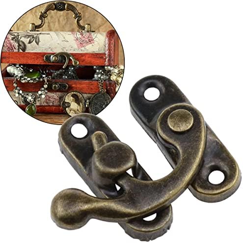 Aylifu Vintage dizajn nakit kutija Brončana antička desna brava Kuka i šarke, sa odgovarajućim vijcima, pogodnim za ukrasni ormar malih drvenih kutija