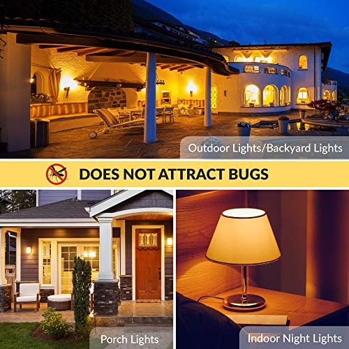 Simba rasvjeta LED Bug koja ne privlači žutu sijalicu 5w 40W ekvivalentna , odlična za vanjsko svjetlo trijema, terasu, sigurnost,