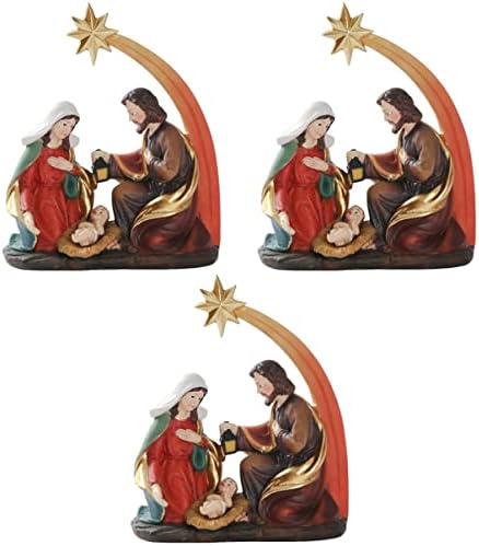 Nuobesty 3 kom. Muslimanska kip Porodična tabla crvena ukrašava Religiozni Eid otac X. CM Djevica Iskrena za odmor Renesansa Marija