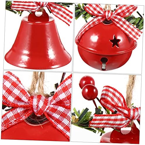 Toyvian Božićna zvona 2pcs božićno drvsko zvono ukrasi Božićna zvona zanat mini bell xmas zvona ukras viseći zvona ukras xmas viseći