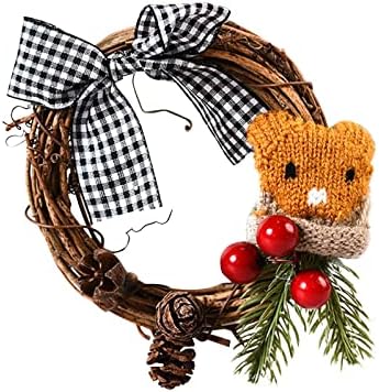 Xios božićni ukras 2022 Božićni ukrasi drveni blistavi božićni privjesak ukras novog obruča sa cvijećem