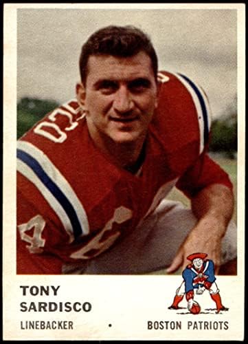 1961. Fleer 185 Tony Sardisco New England Patriots Ex / MT Patriots Tulane