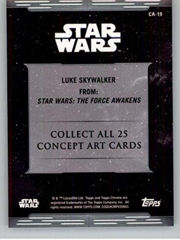 2019 TOPPS Chrome Star Wars Legacy Concept Art # CA-19 Luke Skywalker trgovačka kartica