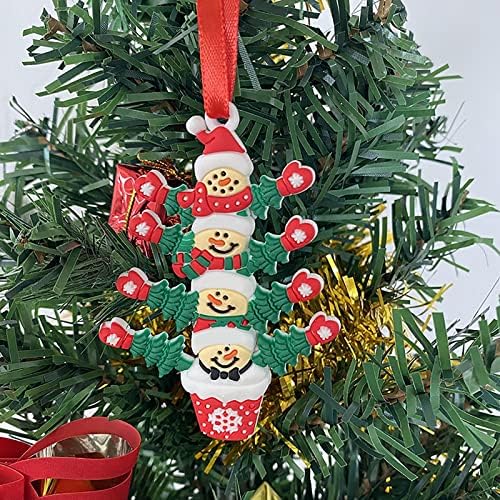 Naziv za uced Božićno stablo Privjesak Obiteljski snjegović Privjesak Božić Božić Garland Bead
