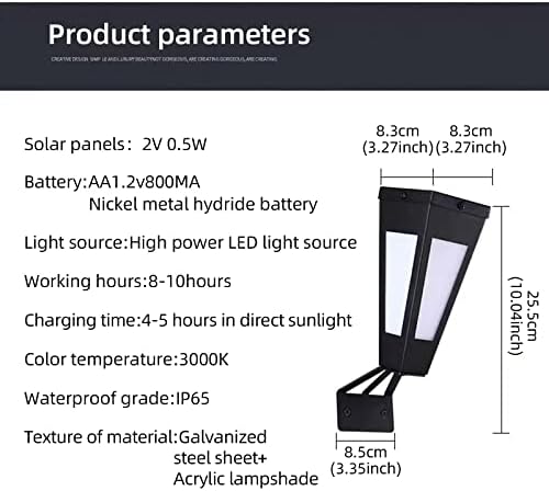 Boajuna 2 pakovanje solarne zidne svjetiljke na otvorenom sa 2 načina osvjetljenja, 2 pakovanja, sumrak do zore LED zidna vanjska
