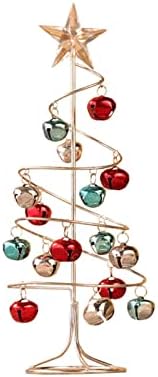 Božićni kvalitet ukrasa 9,8 * 26,5cm željezna božićna drva sa zvono gvožđe zvonom mini božićom drvenom drvenom