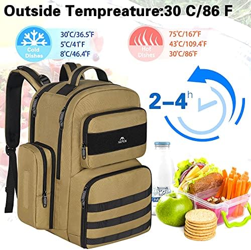 MATEIN ruksak za ručak za muškarce, putni ruksak za Laptop od 17 inča izolovana torba za hlađenje kutija za ručak sa USB priključkom