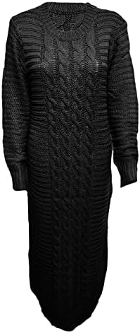 Ženske džemper haljine 2023 vrat zabava zimske haljine za klub jednodijelni CREWNeck pleteni džemper haljina midi
