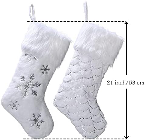 Božićna vrijednost ukrasa paketa | 24-inčno smrznuto zimsko srebro sa božićnim vijencem, 24CT kugličnim ukrasima, božićne čarape za