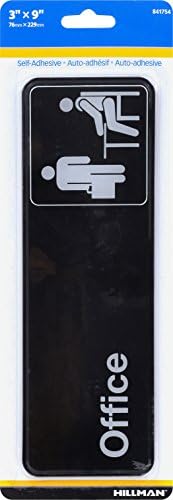 Hillman 841754 crno-bijeli plastični samoljepljivi uredski znak