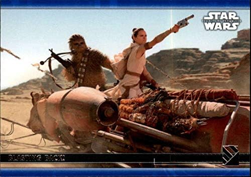 2020 TOPPS Star Wars Raspon Skywalker Series 2 Blue 22 eksplozija natrag Rey, Chewbacca Trgovačka kartica