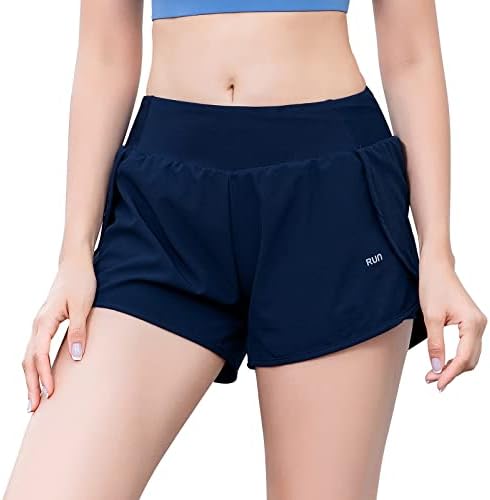 Američki trendovi Žene Sportske kratke hlače Trčanje treninga Yoga teretana Brze suhe šorc sa obloženim džepovima