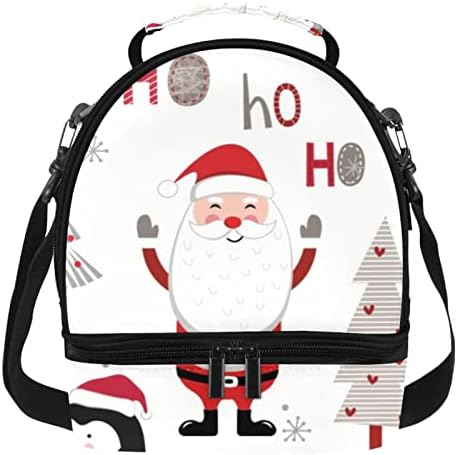 Izolovana torba za ručak za žene i muškarce, nepropusna Dupla paluba kutija za ručak Picnic Cooler torba za radnu školu, Božić Santa