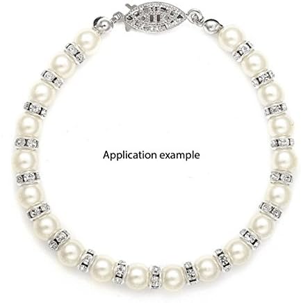 200kom Adabele AAA razred Rhinestone Rondelle odstojnici perle 8mm kristalno čist Kristal srebro Platiran mesing okrugli metalni perle
