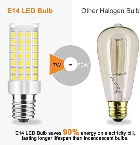 Koondigi E14 LED sijalice sa mogućnošću zatamnjivanja, 7W Evropska baza sijalica ekvivalentna sijalici sa žarnom niti od 70W za sijalice