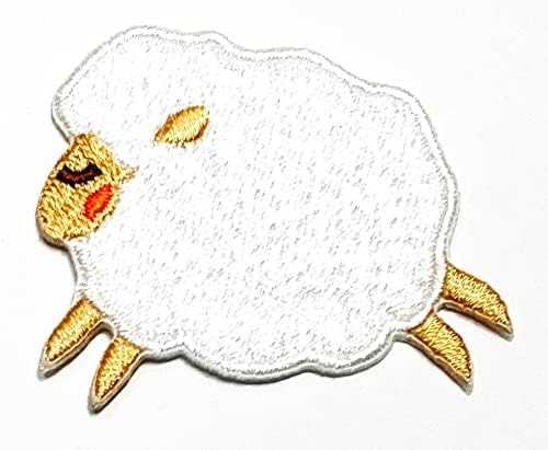 Rareeasy Patch set 2 kom. Baby ovčji slatki bijeli crni crtani izvezeni šivanje naljepnica naljepnica trčanje janjetih logotipa značke
