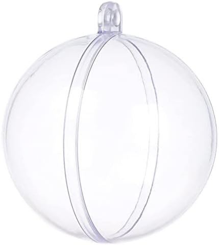 ExpwColor 20 paketa 3.15 Clear plastične ukrase kuglice, prozirni diy akrilni obrtni zanat kuglični kit-andmade ukrasi za Božić, odmor,