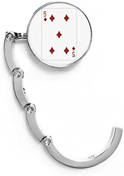 Diamond 5 Igranje kartice uzorak Kuka za stolu Dekorativna kopča ekstenzija Sklopivi vješalica