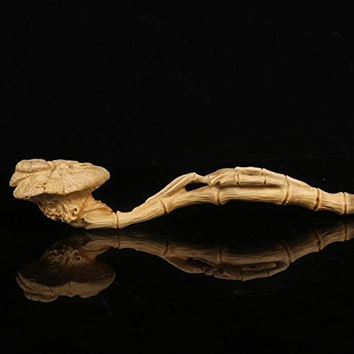 YZDSBD statue figurine skulpture kineski stil bambusovo lišće Lingzhi ruyi figurine drveni izrezbareni cvijeći statuu Novogodišnji ukras na kućnim proizvodima Drveni ručni pokloni