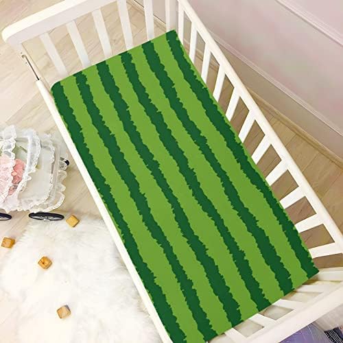 Green Watermelon Crib listovi za dječake Djevojke paketi i reproducirati super meke mini listove krevetića sa krevetom za krevetić