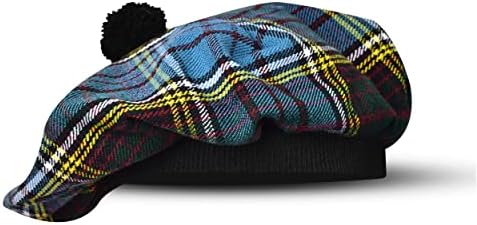 Škotski tammy hat tradicionalni kilt tam o 'shatner akril vune ravni poklopac raznih tartana sa pompomom