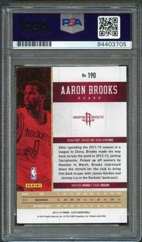 2013-14 Elite košarka # 190 Aaron Brooks potpisan karatu Auto PSA rakete u obliku ploča - košarkaške ploče Rookie kartice