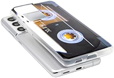FATEAMLL futrola za Galaxy S21 Ultra, otporan na udarce sa TPU soft bačva retro muzička kaseta kaseta Case kompatibilna s Samsung