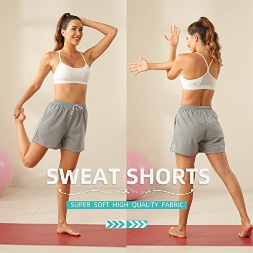 Nexsonic znojne kratke hlače za žene, ljetne pamučne kratke hlače Žene udobni saloni Ležerne dukseve Atletski trke