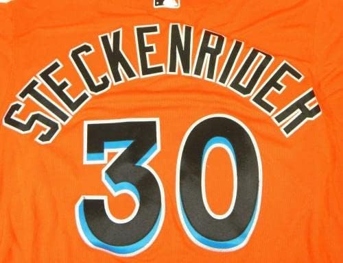 Miami Marlins Drew Steckenrider 30 Igra Polovni narančasni dres DP13648 - Igra Polovni MLB dresovi