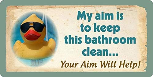 Yulll gumeni patku patka Moj cilj je zadržati kupaonicu čistim vaš cilj će pomoći 15x30cm zidni dekor metalni znak vješanja noviteta