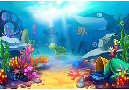 Baocicco 6x4ft crtani film podvodni svijet koralni greben pozadina Vinilna fotografija pozadina Morski svijet šareni Torpicne ribe