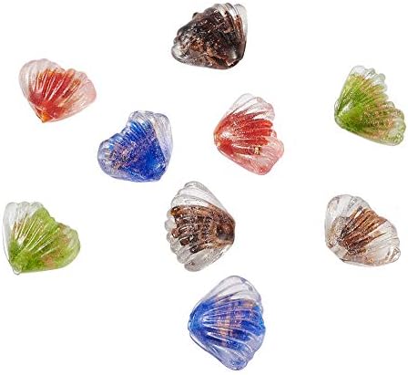 Cheriswelry 20pcs Shell ručno rađena lampa staklene perle Mini kristalno labave Odstojne perle čari za školjku sa središnjim izbušenim